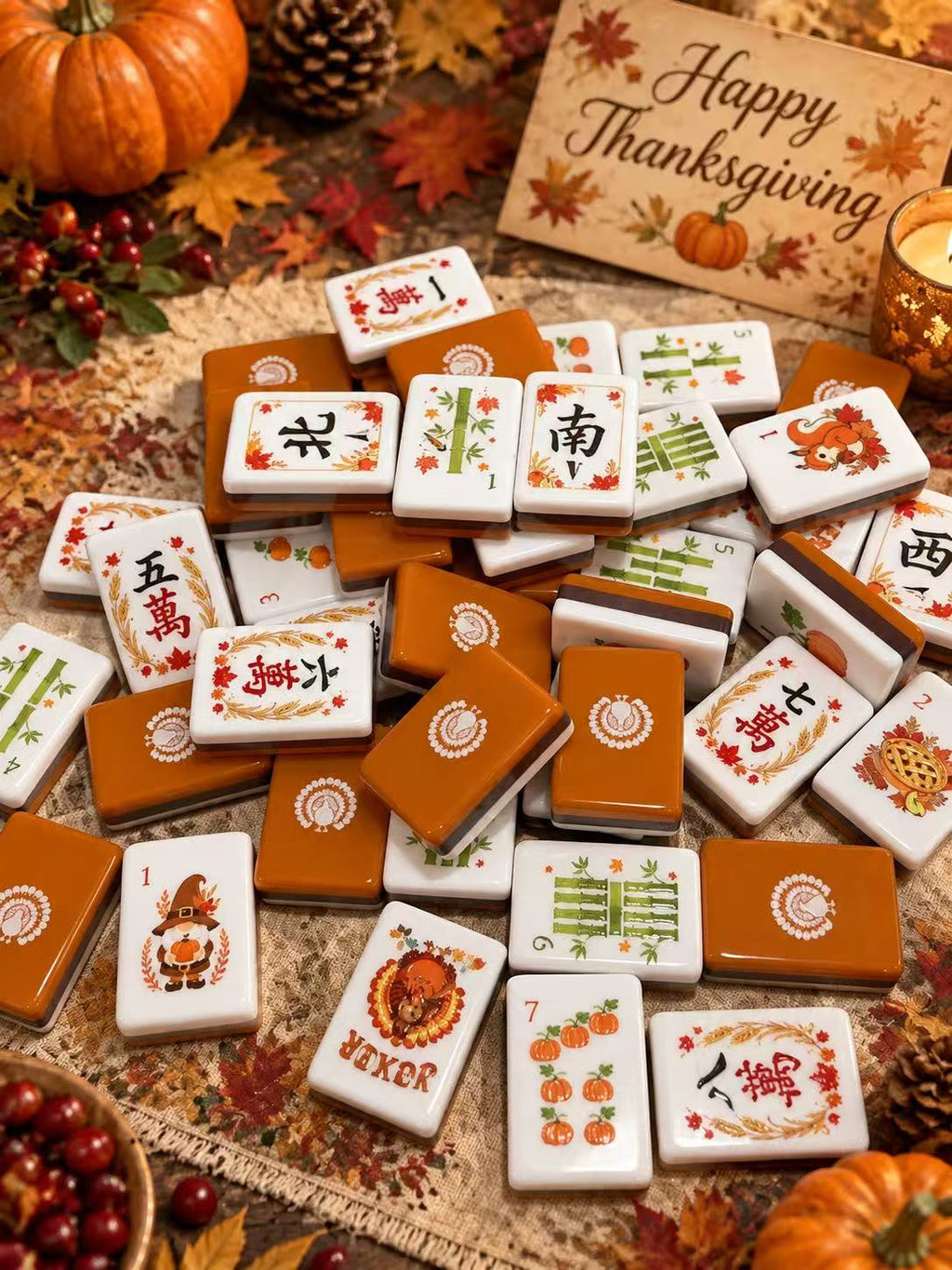 Thanksgiving-themed American Mahjong