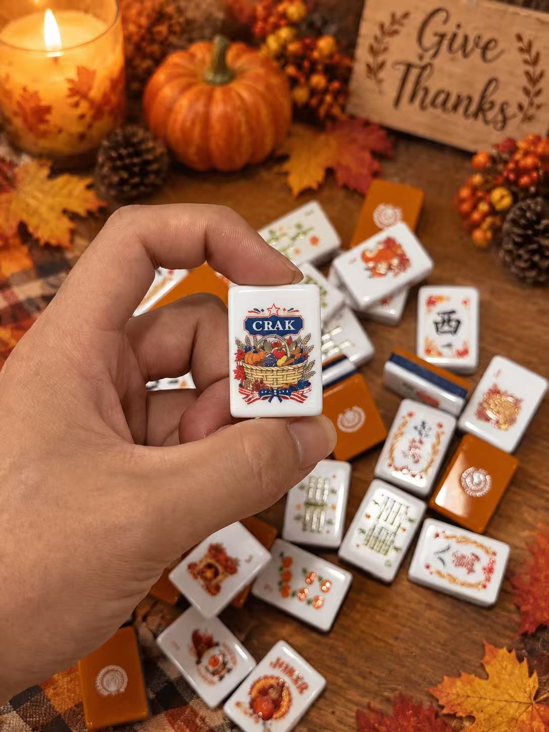 Thanksgiving-themed American Mahjong