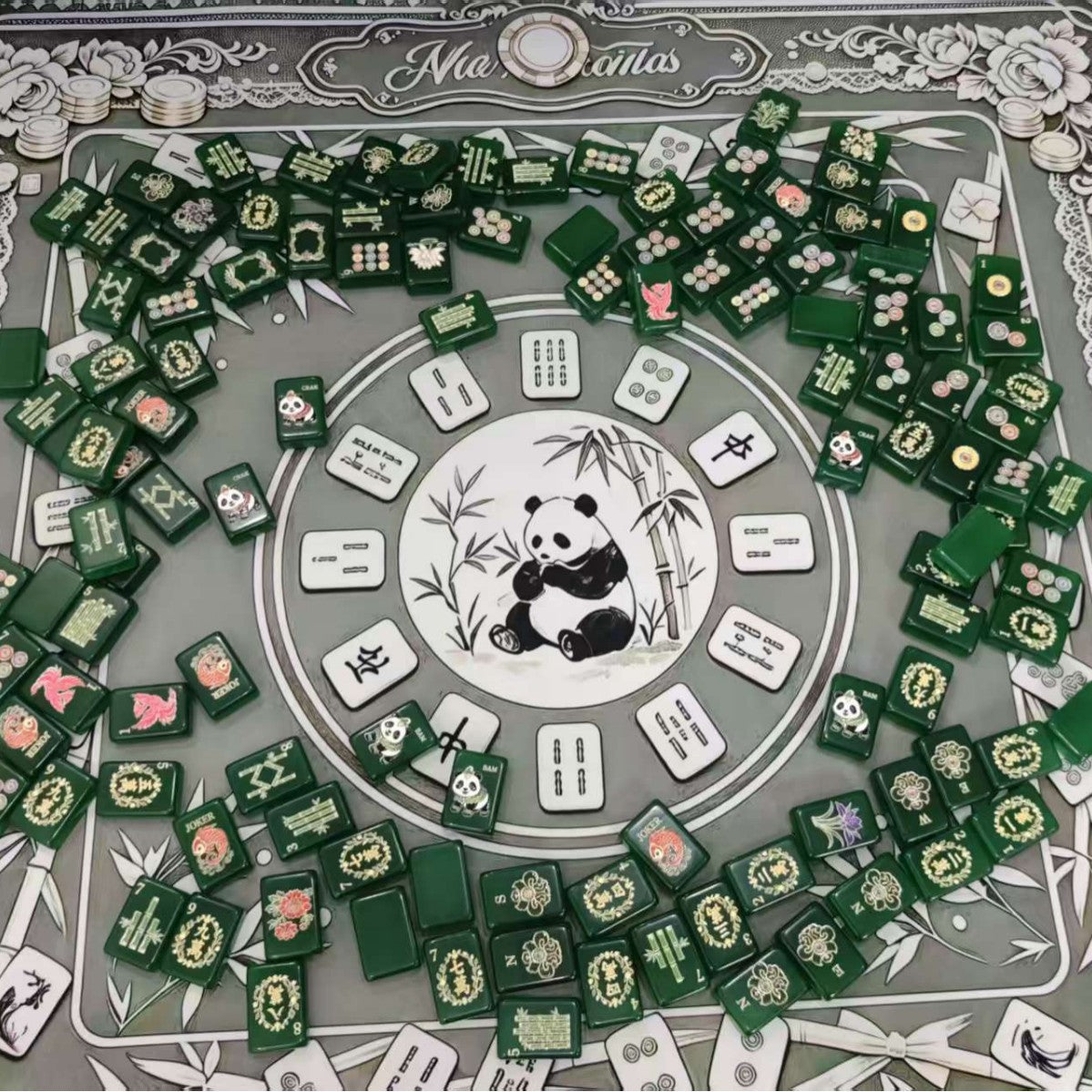 Green Panda American Mahjong