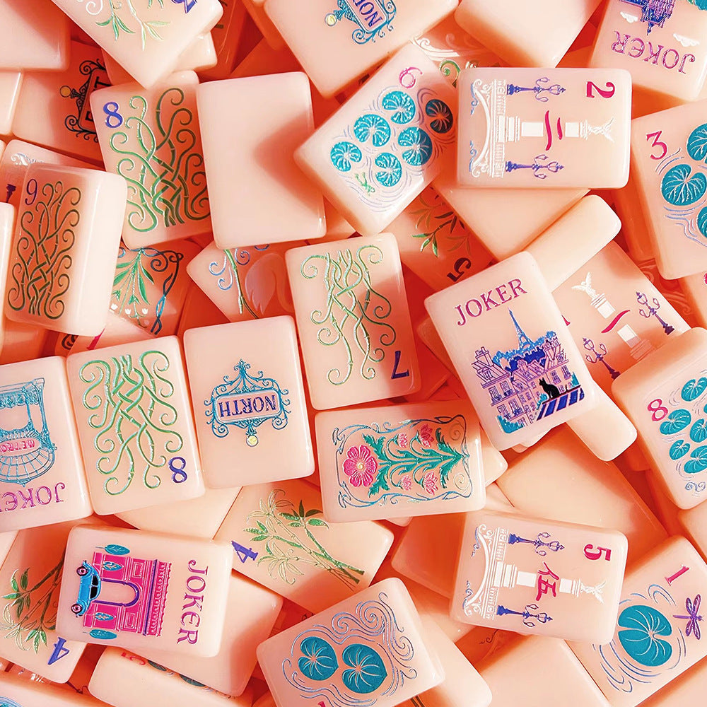 Peach Pink Paris American Mahjong Set