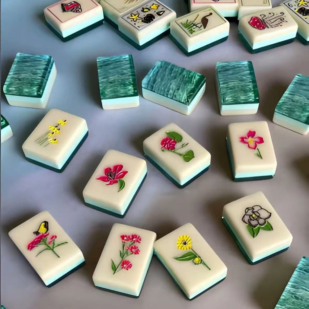 Water ripple pattern printed with beach American Mahjong