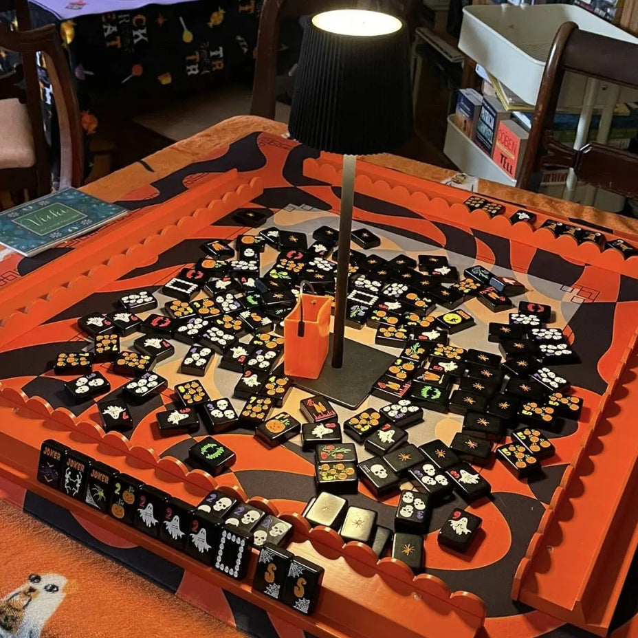 Halloween Black Hand-Painted American Mahjong – view 2
