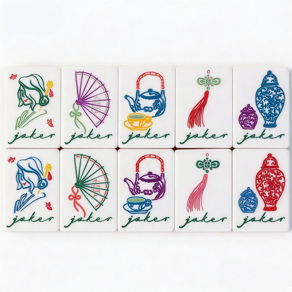 Emerald Green Marble American Mahjong Set – view 4