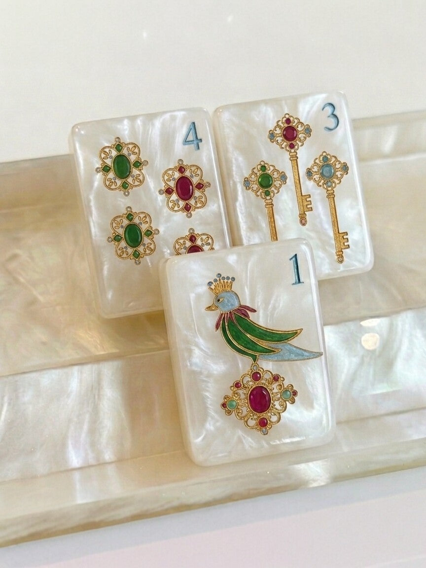 Baroque Pearl & Gold American Mahjong Set – view 4