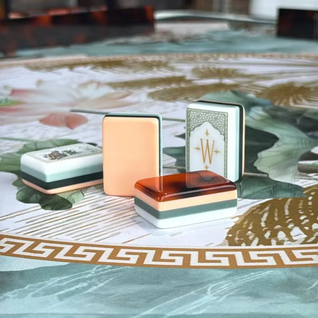 White Lotus 4-Layer Acrylic American Mahjong Set – view 2