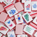 Pink Monkey & Teacup American Mahjong Set