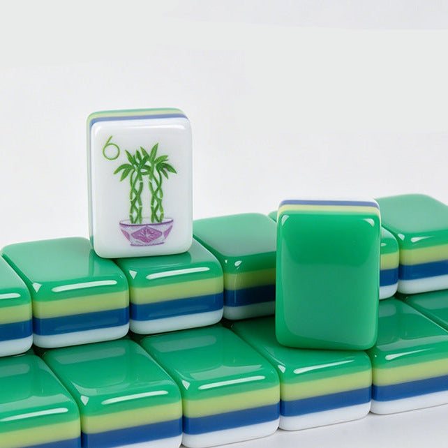 Grass Green 4-Layer Bamboo American Mahjong Set – view 5
