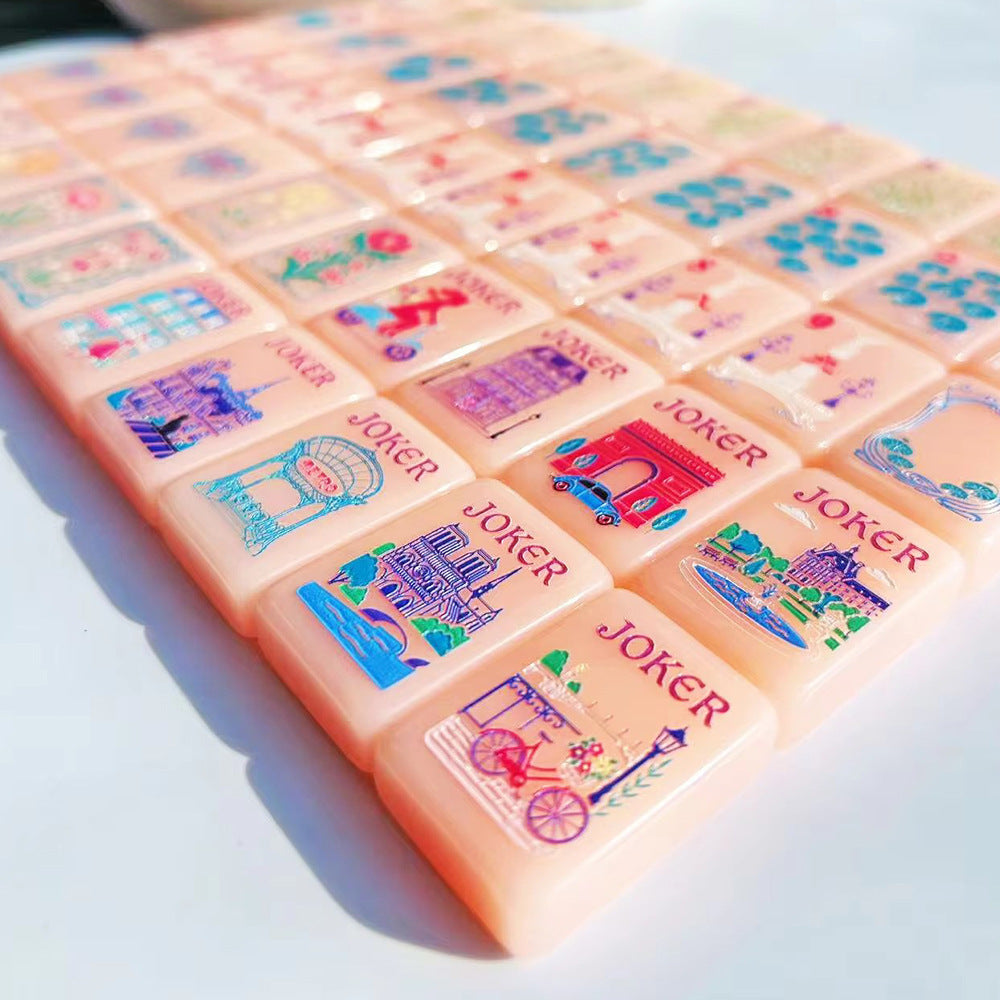 Peach Pink Paris American Mahjong Set – view 2