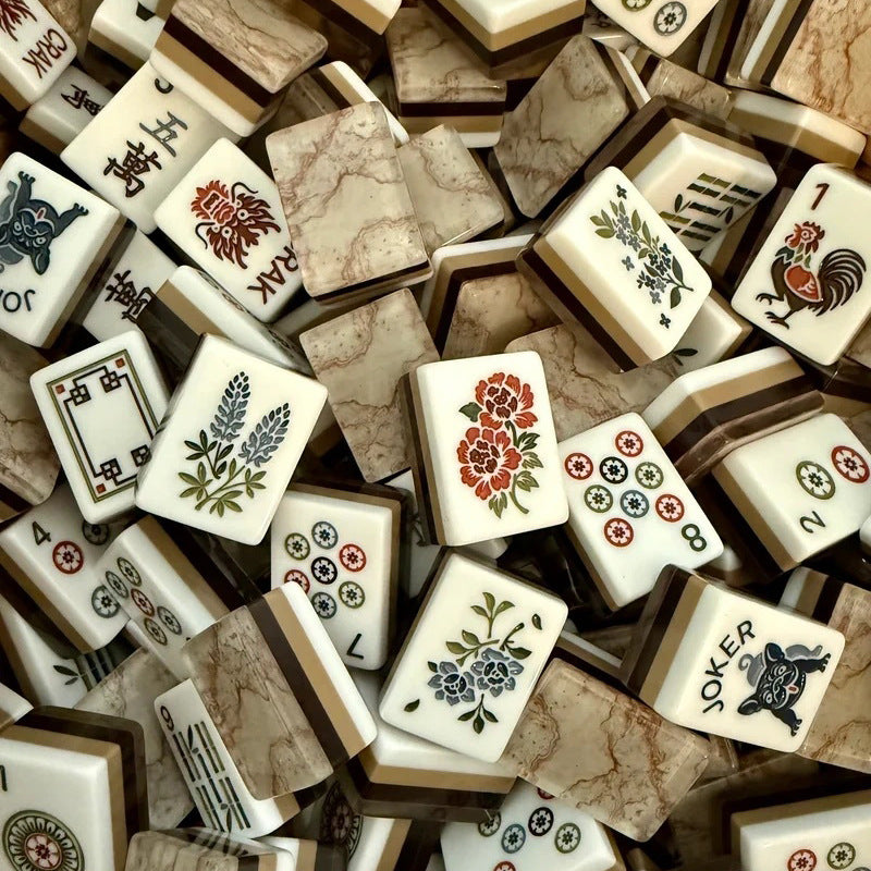 Light Marble Acrylic American Mahjong Set – 160 Tiles – view 2