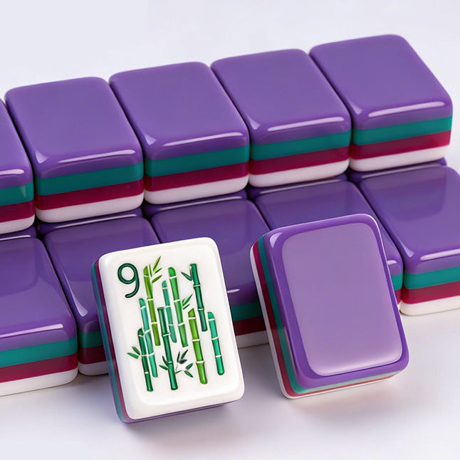 Purple, Teal & Red 4-Layer American Mahjong Set – view 3