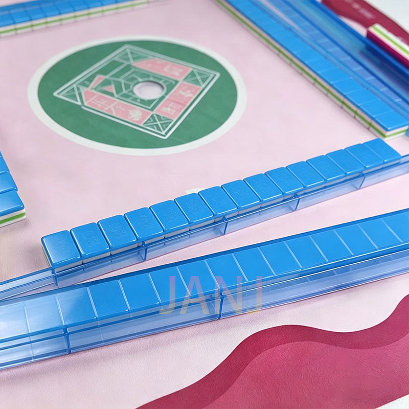 Sky Blue Modern Peacock American Mahjong Set – view 2