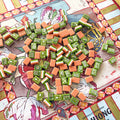 Orange 3-Layer Hand-Painted Acrylic American Mahjong Tiles
