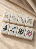 Retro floral and animal themed American Mahjong set