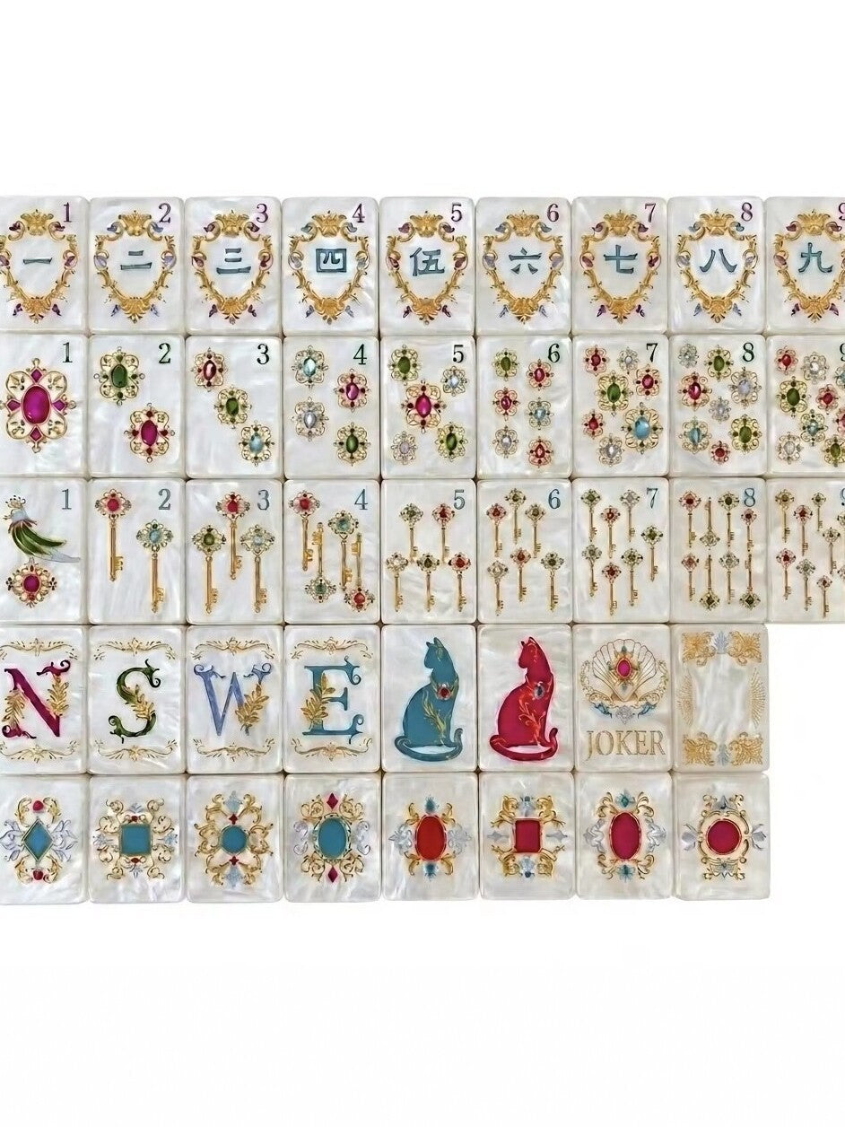 Baroque Pearl & Gold American Mahjong Set