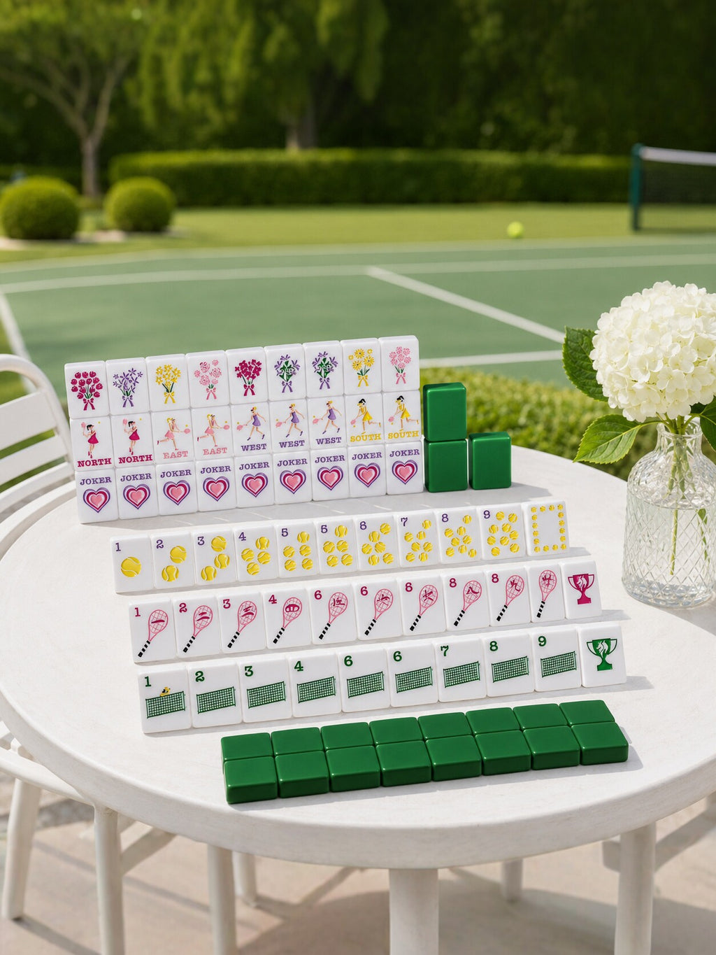 Green Tennis American Mahjong