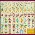 Yellow Paris Cafe Mahjong tiles with pale yellow faces, Eiffel Tower motifs, teacups, flower vases and illustrated Jokers