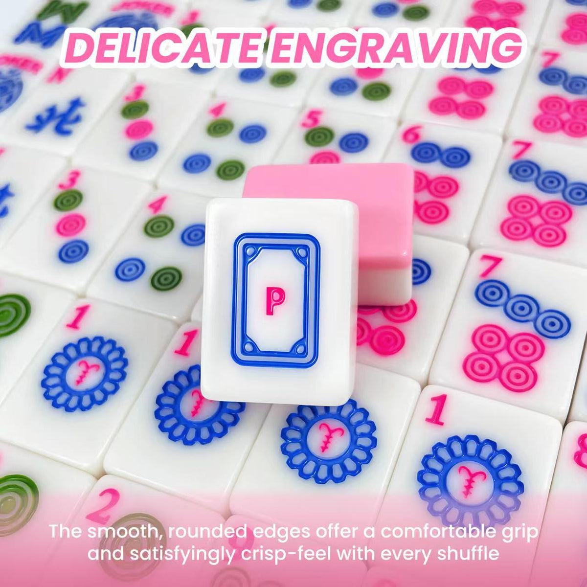 Mini 30mm Classic Pink American Mahjong Set – view 2