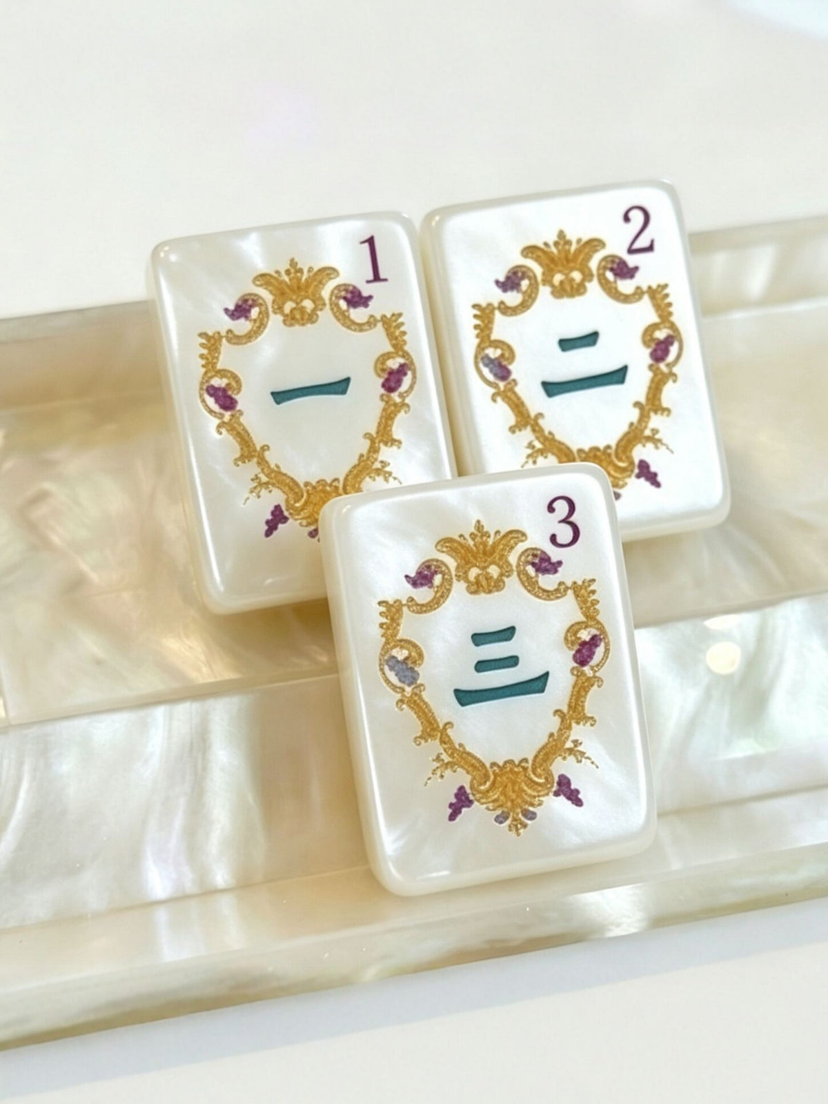 Baroque Pearl & Gold American Mahjong Set – view 2