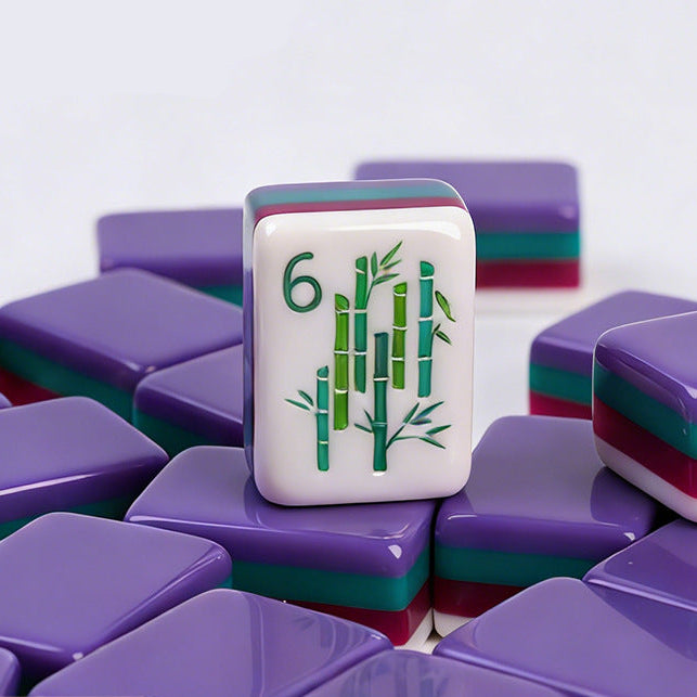 Purple, Teal & Red 4-Layer American Mahjong Set – view 2