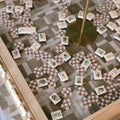 Brown Checkerboard Botanical American Mahjong Set – 160 Tiles