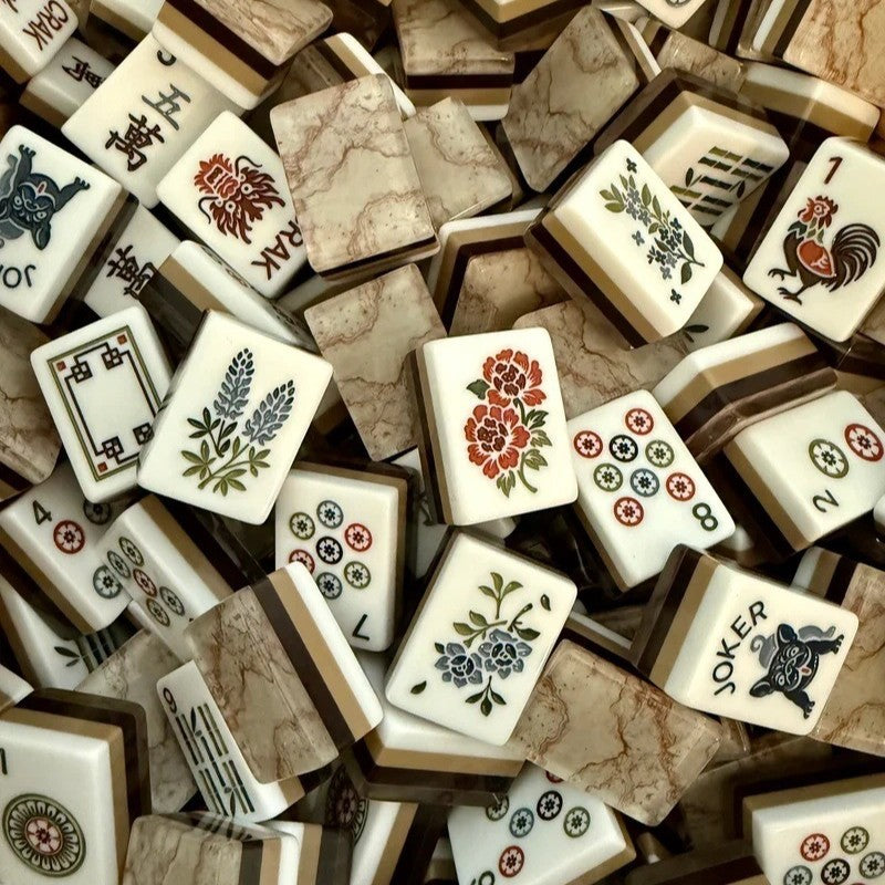 Light Marble Acrylic American Mahjong Set – 160 Tiles – view 3