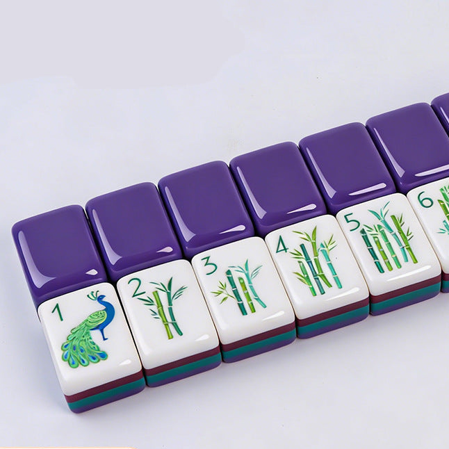 Purple, Teal & Red 4-Layer American Mahjong Set – view 4