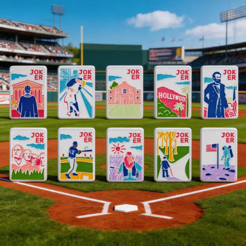 Americana Baseball & Floral American Mahjong Set