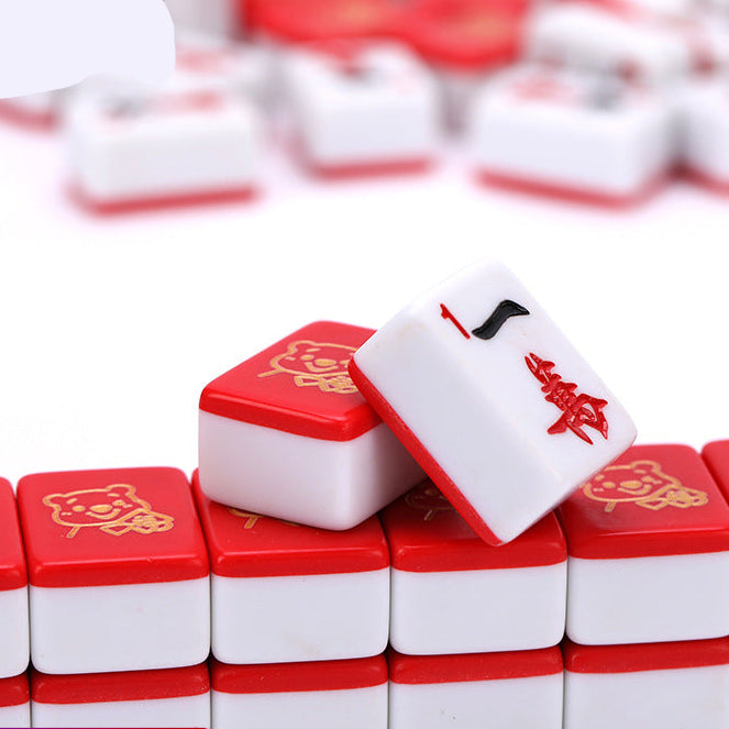 Red Classic Character American Mahjong Set