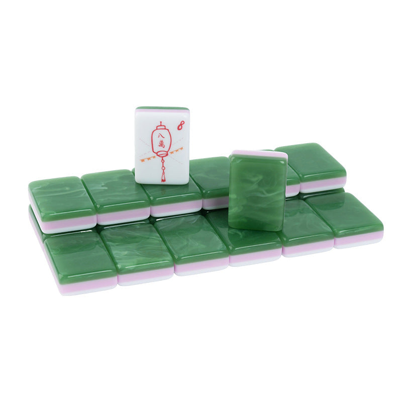 Green mother-of-pearl hand-painted American Mahjong – view 5