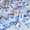 Periwinkle Chinoiserie Blue & White American Mahjong Set