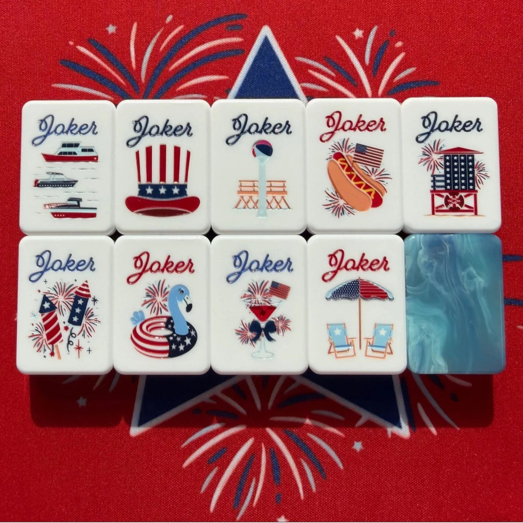 Patriotic Fireworks American Mahjong Set – view 4