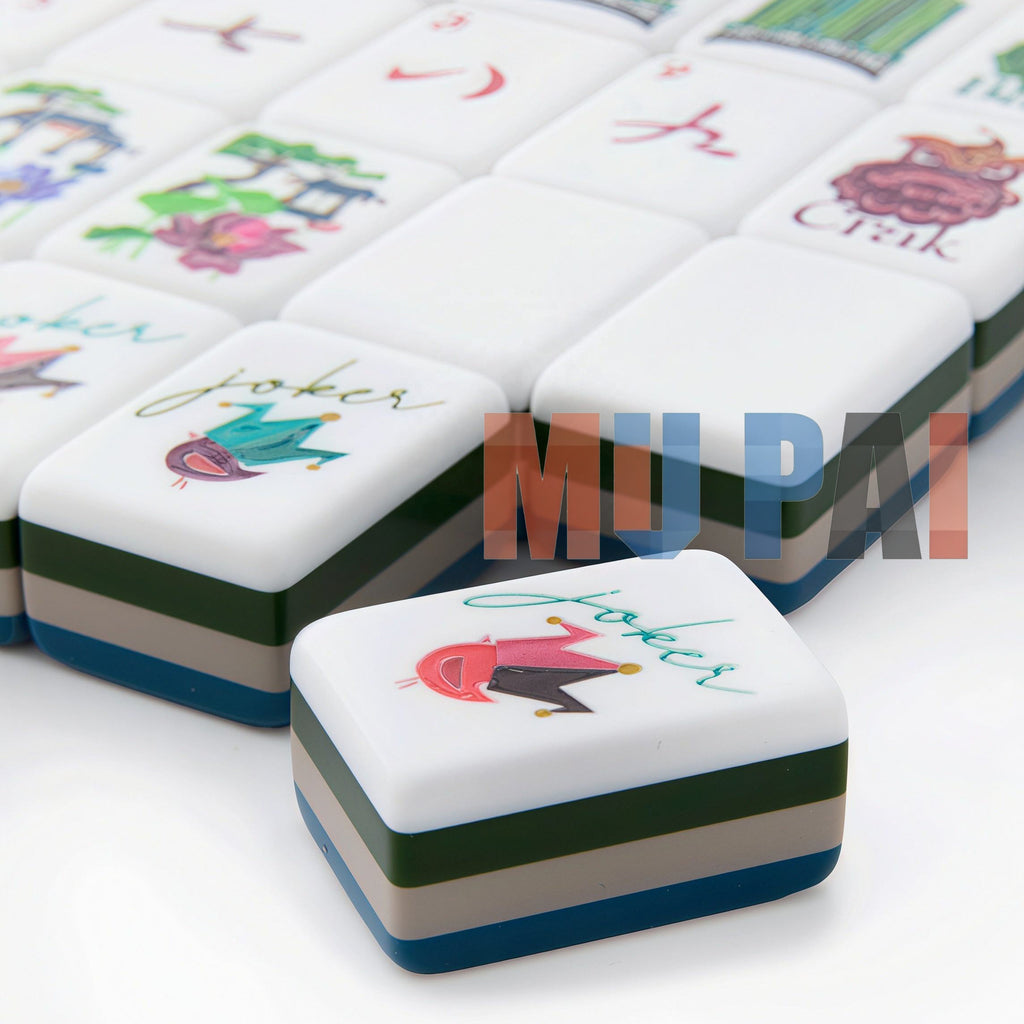 Navy Blue Garden Bird American Mahjong Set – view 2