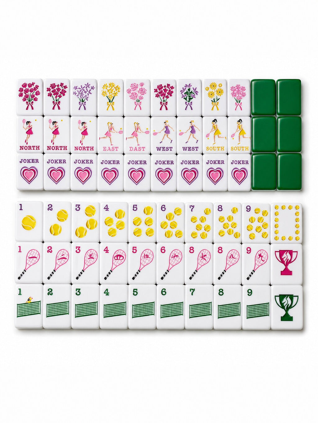 Green Tennis American Mahjong