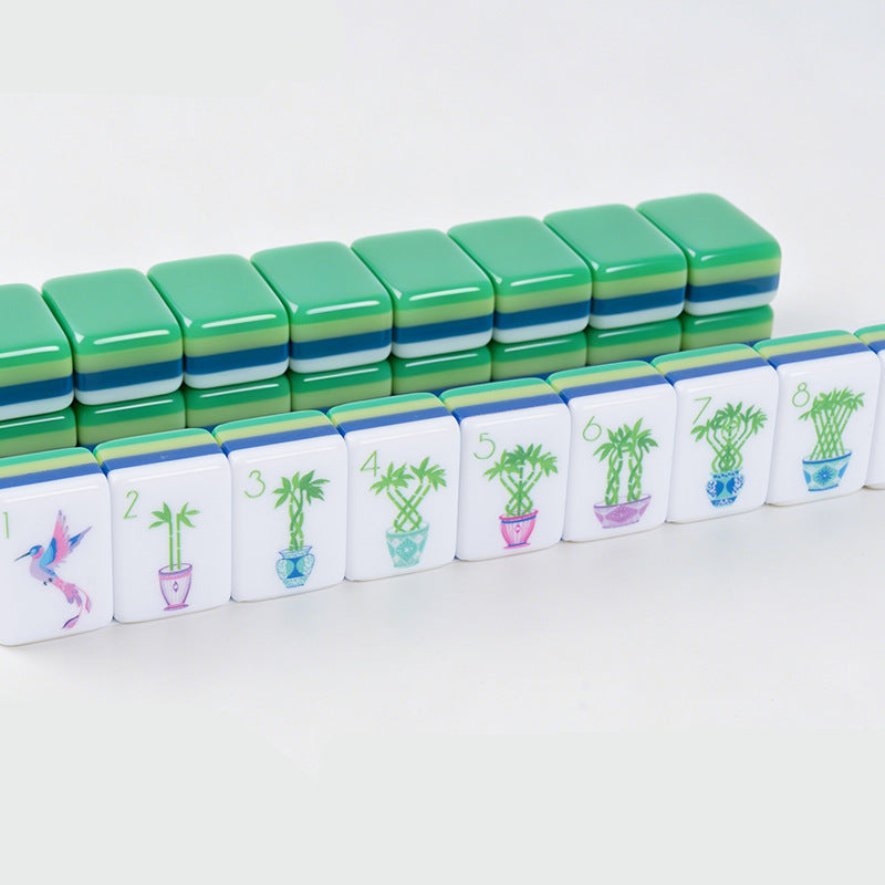 Grass Green 4-Layer Bamboo American Mahjong Set – view 2