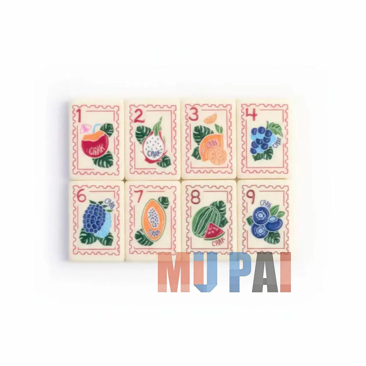 Summer Beach Blue Checkerboard American Mahjong Set – view 5