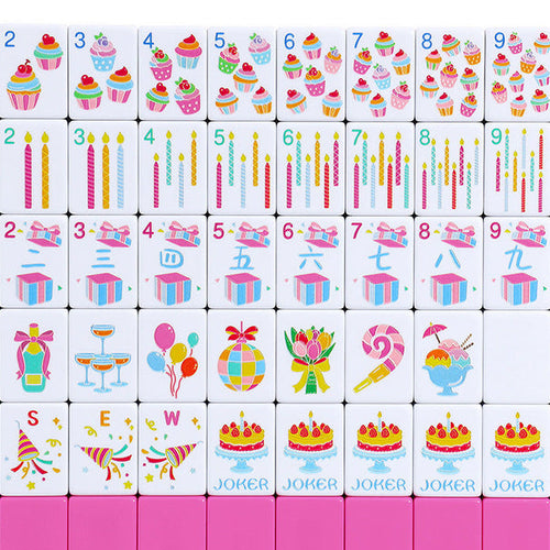Birthday Party Cupcake American Mahjong Set