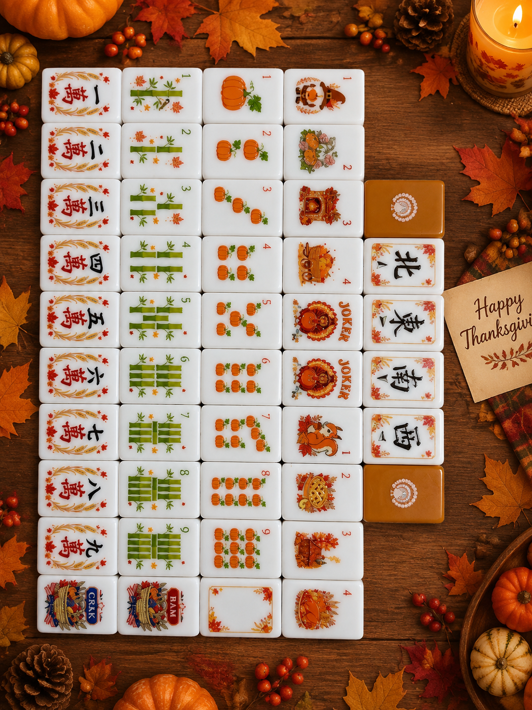 Thanksgiving-themed American Mahjong