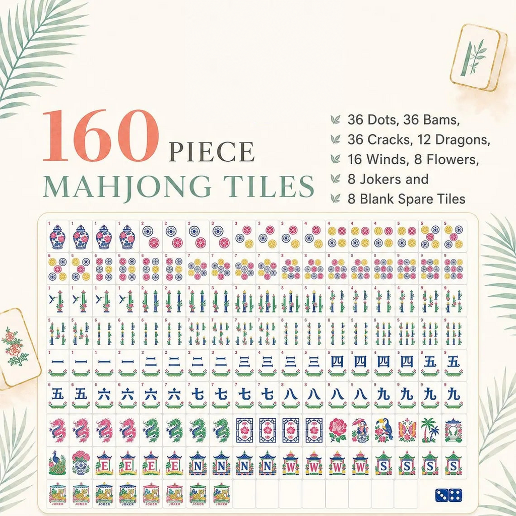 Mahjong tile count and artwork reference