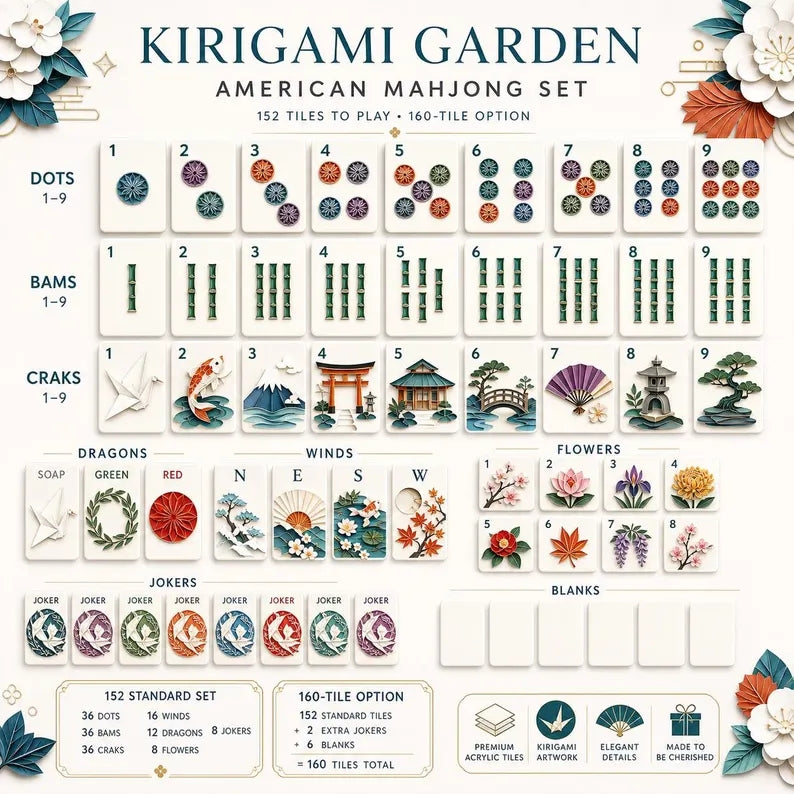 Kirigami Garden Classic American Mahjong Set – view 8