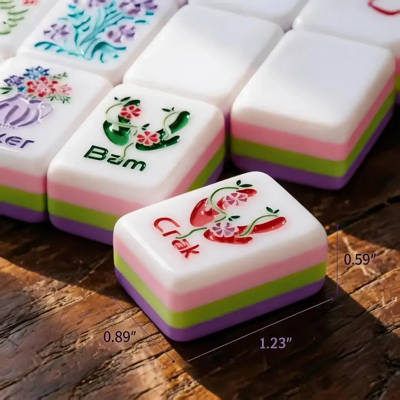 4-Layer Carved & Painted American Mahjong Set – 160 Tiles – view 3