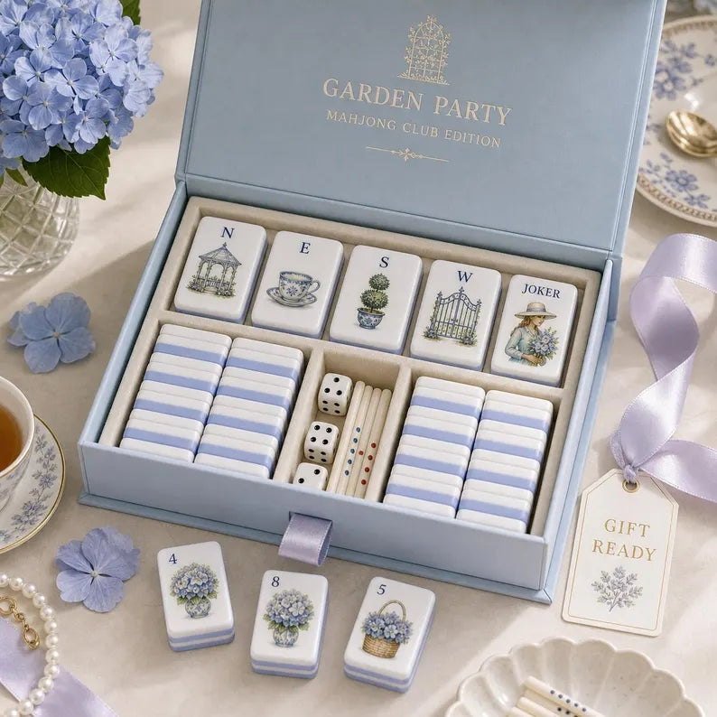 Hydrangea Garden American Mahjong Set – view 6