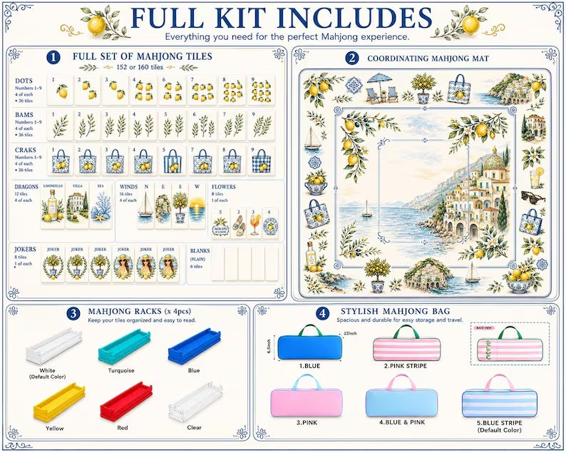 Amalfi Lemon Resort American Mahjong Set – view 6