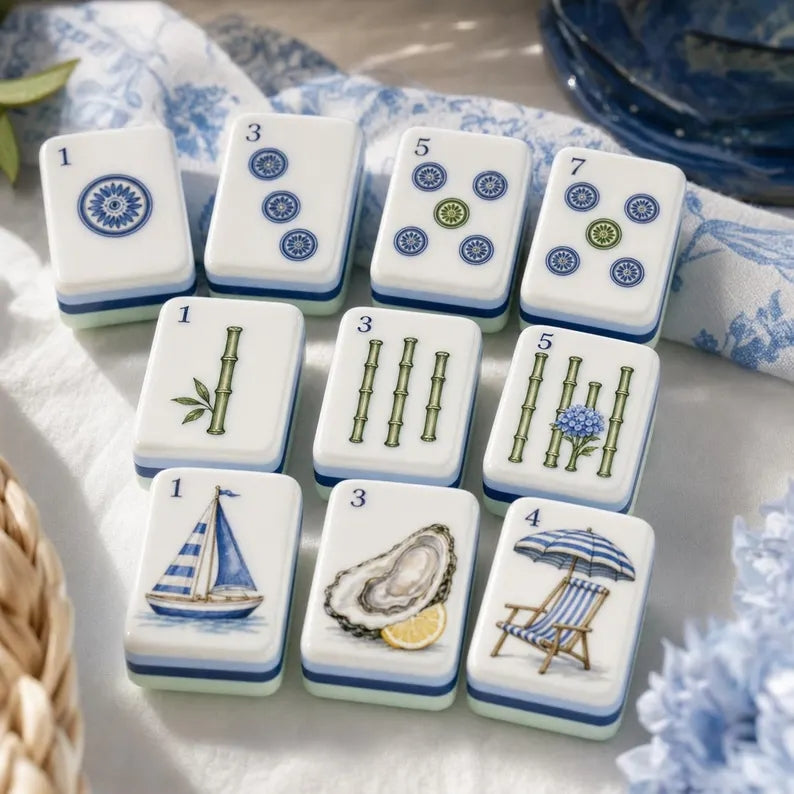 Hamptons Hydrangea Club American Mahjong Set – view 7