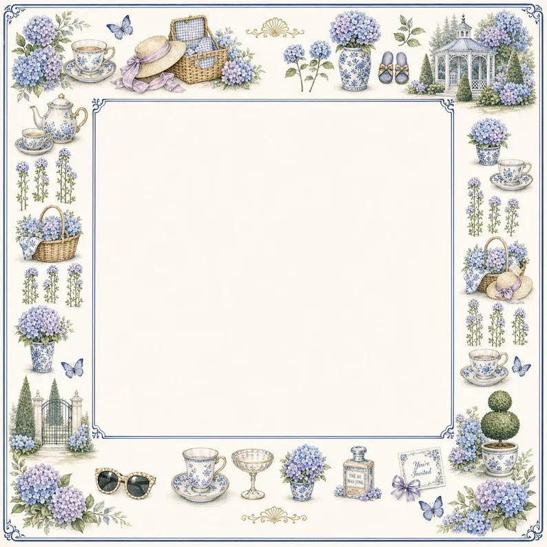 Hamptons Hydrangea Club American Mahjong Set – view 3