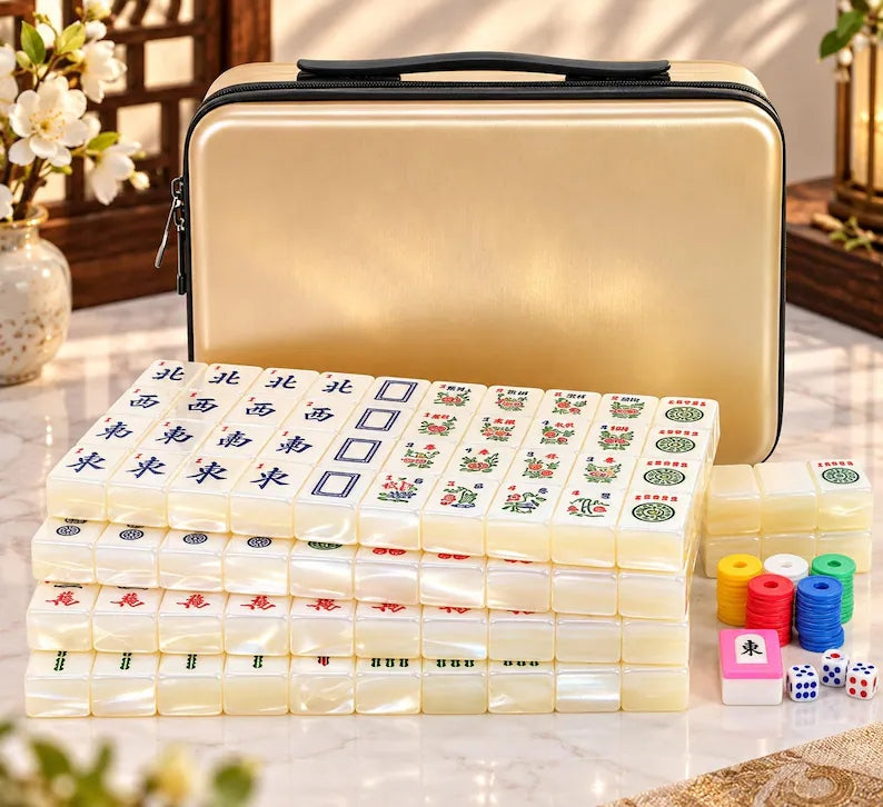 Large Pearl Acrylic American Mahjong Set – view 4