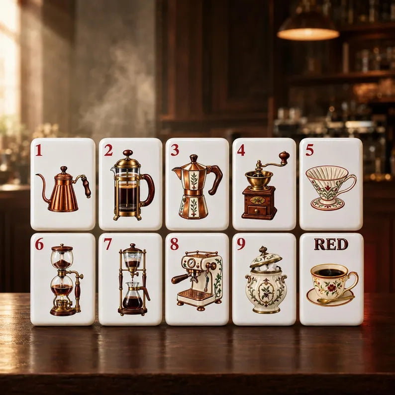 Coffee-Themed American Mahjong Set – view 2
