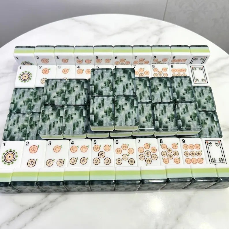 Green Bamboo Pattern American Mahjong Set – view 7