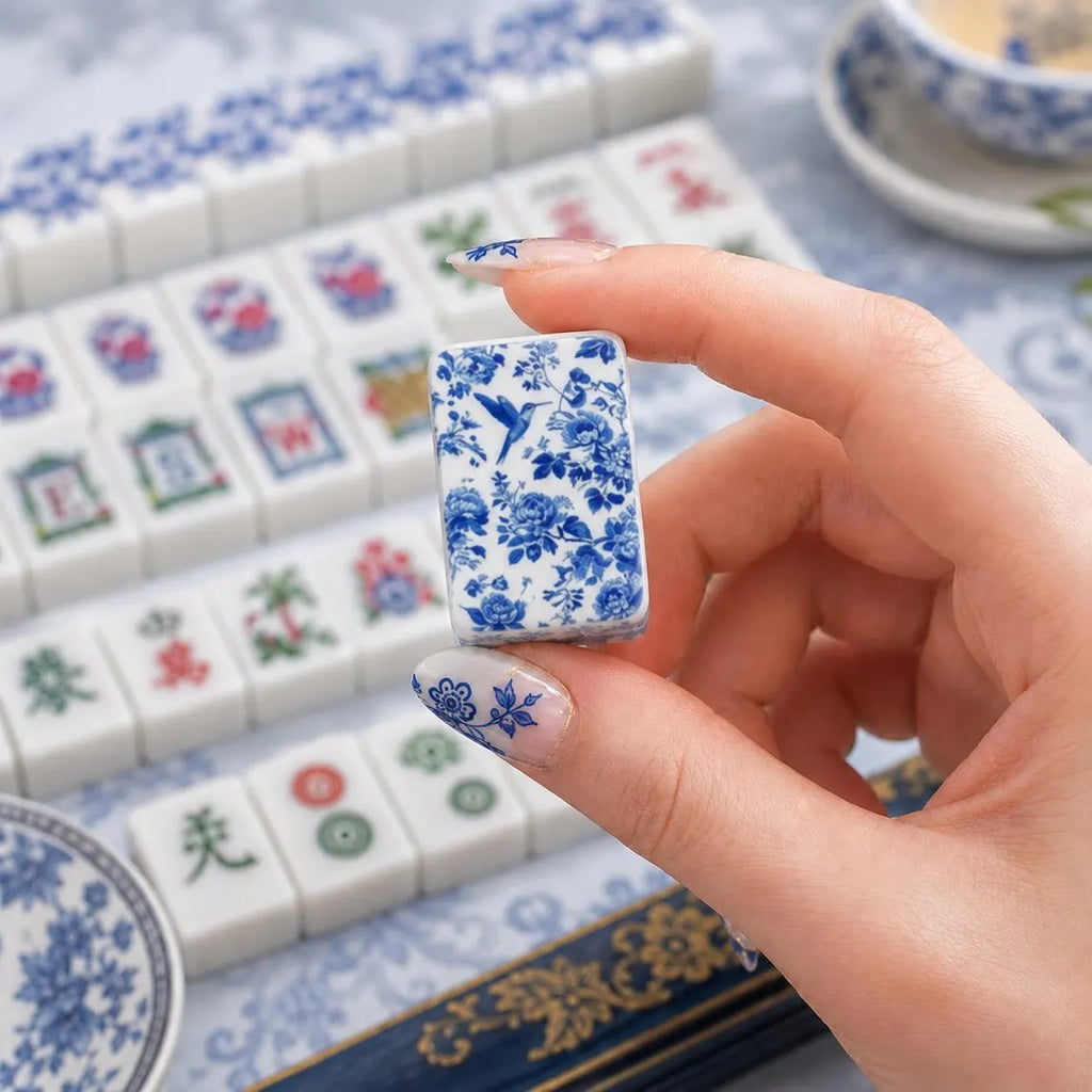 Blue & White American Mahjong Set – 160 Tiles – view 2