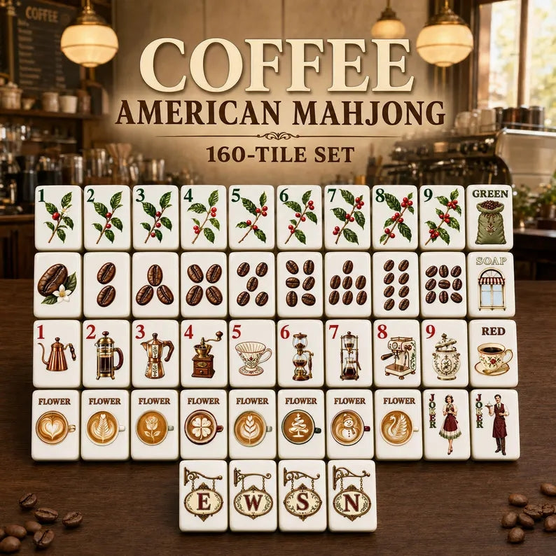 Coffee-Themed American Mahjong Set – view 5