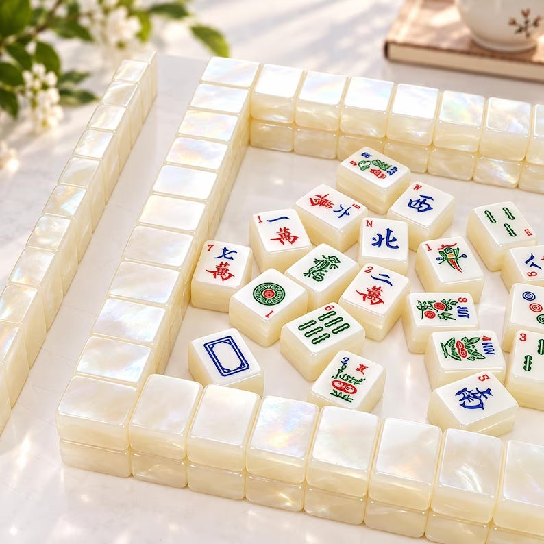 Large Pearl Acrylic American Mahjong Set – view 2